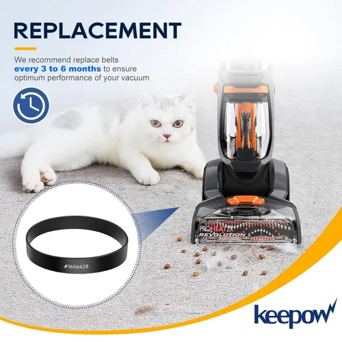 Vista 5 de KEEPOW 1606428 - Correa de repuesto compatible con modelos Bissell ProHeat 2X Revolution 1548 1550 1551 35799, paquete de 2