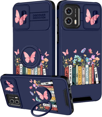 Vista 90 de Funermei Funda para Moto G Stylus 5G 2022, funda para teléfono con diseño de calavera de esqueleto para mujeres y niñas, diseño gótico, Como