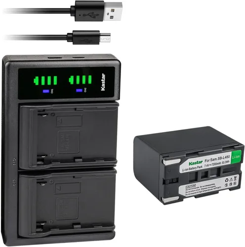 Vista 8 de Kastar SB-L480 LTD2 Cargador de batería USB compatible con Samsung VP-W70, VP-W70U, VP-W71, VP-W75, VP-W75D, VP-W80, VP-W80U, VP-W87, VP-W87D