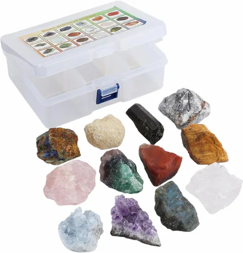 Vista 3 de Rockcloud 6 piedras de cuarzo de cristal áspero natural, rocas semipreciosas para cabbing, reiki, curación de crytsal for Cabbing,Tumbling, Reiki