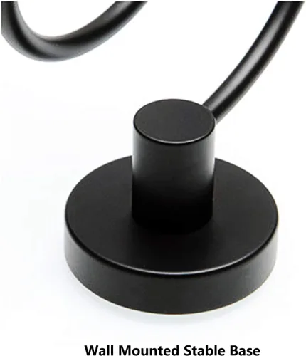 Vista 3 de Soporte para secador de pelo acero inoxidable cromado (negro)