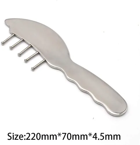 Vista 3 de RODEREK Kit de herramientas de terapia de 6pcs IASTM, herramientas de masaje de acero inoxidable para liberación miofascial