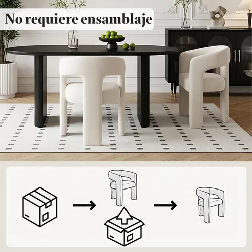 Vista 3 de Silla de Comedor Moderna de Chenille Tipo Barril Tapizada en Tela para Comedor con Brazo, Cómoda Silla Auxiliar de Acento para Cocina/Sala