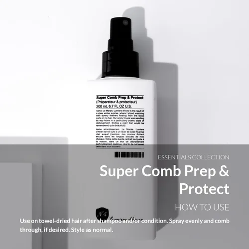 Vista 3 de Number 4 Super Comb & Protect, spray acondicionador sin enjuague, protector térmico para cabello, 6.7 onzas