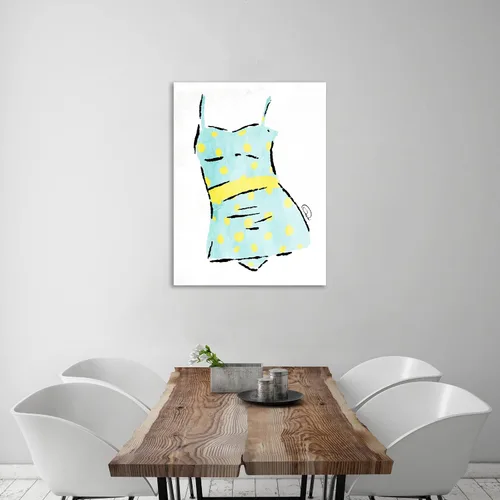 Vista 2 de Jaxson Rea "Vintage Swimsuit 1" Gallery Wrapped Canvas by Onrei, 12" x 16