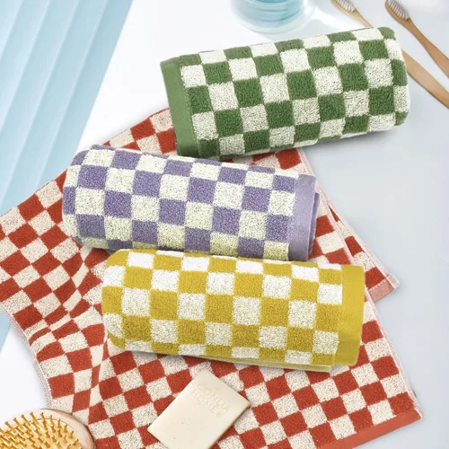 Vista 3 de Jacquotha Paquete de 4 toallas de mano para baño, algodón suave y absorbente para cara, spa, baño, gimnasio, cocina, juego de toallas de mano 4
