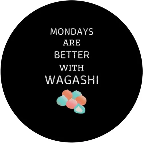 Vista 3 de Vintage Mondays Are Better With Wagashi Retro Wagashi Lover PopSockets Swappable PopGrip
