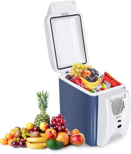 Vista 10 de CAYNEL Termoeléctrico Personal de 12V 6 Cuartos, Capacidad de 6 Litros, Enfriador Calentador Eléctrico Portátil con 12V DC, Refrigerador Pequeño