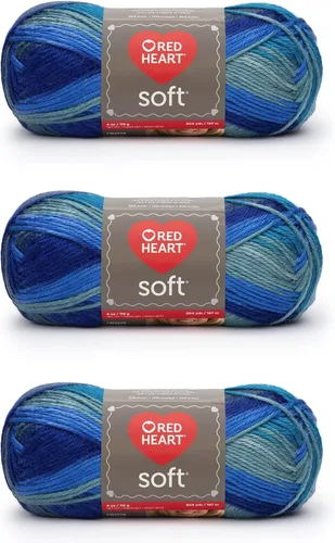 Vista 6 de Red Heart Lana suave, Azul Real - E728-9851