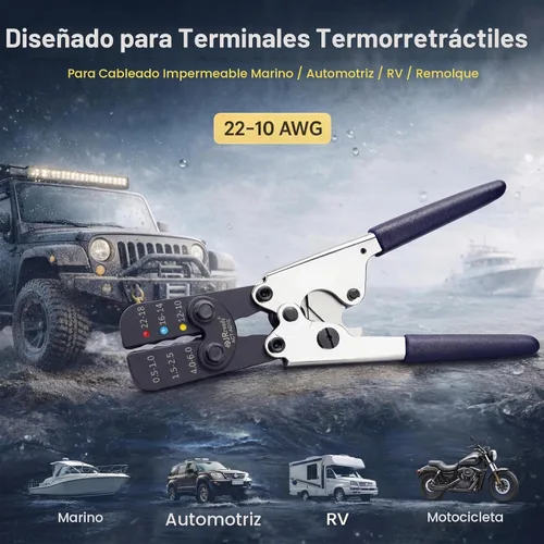 Vista 2 de JRready ACT-AD10 Crimpadora de trinquete para conectores termorretráctiles