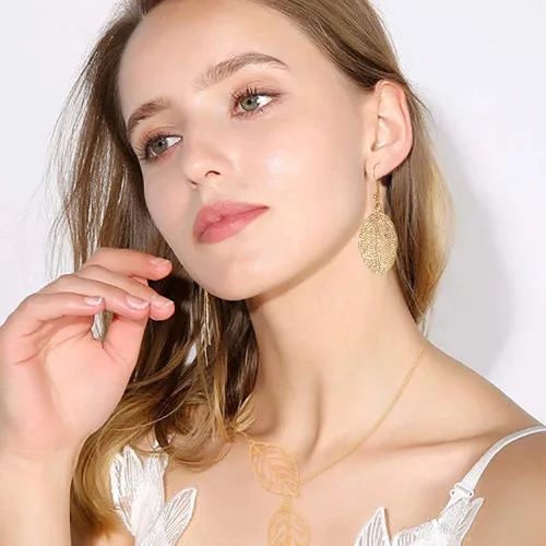 Vista 3 de AROIC 38-52PCS Jewelry Set with Necklace Bracelet Layered Ball Dangle Hoop Stud Earrings for Women Jewelry Fashion and Valentine Birthday Party Gift