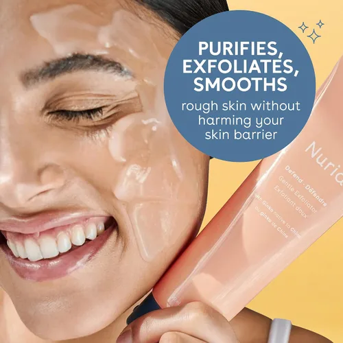 Vista 3 de Nuria - Exfoliante facial Defend, exfoliante facial sin microperlas, esencial para el cuidado de la piel para mujeres y hombres, 4.1 fl oz/4.1 fl oz
