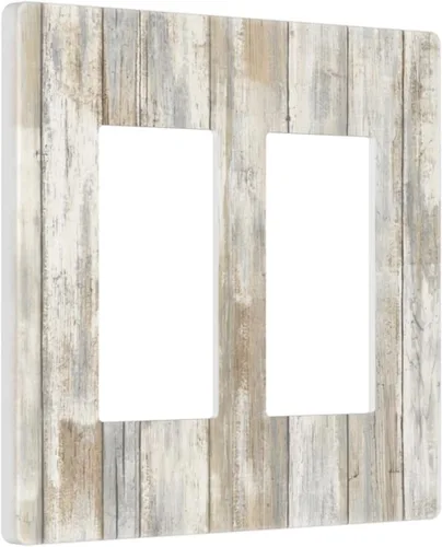 Vista 95 de Placa de Interruptor de Luz de Palanca Única Abstracta en Negro, Blanco y Gris, Cubierta de Tomacorriente, Placa de Pared Decorativa de Un
