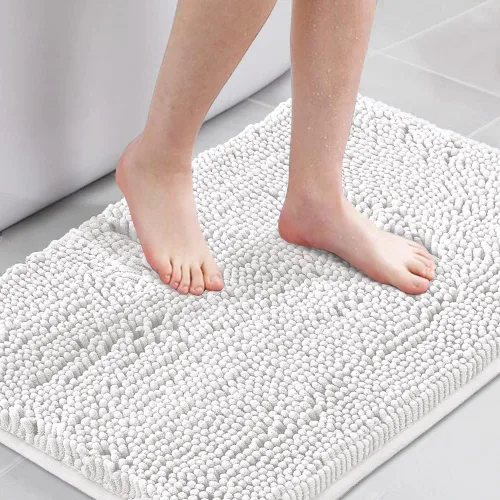 Vista 13 de H.VERSAILTEX Alfombra de Baño Alfombra de Baño Alfombras de Baño para Baño Antideslizante Alfombras de Baño Extra Gruesa de Chenilla Alfombra 17" x