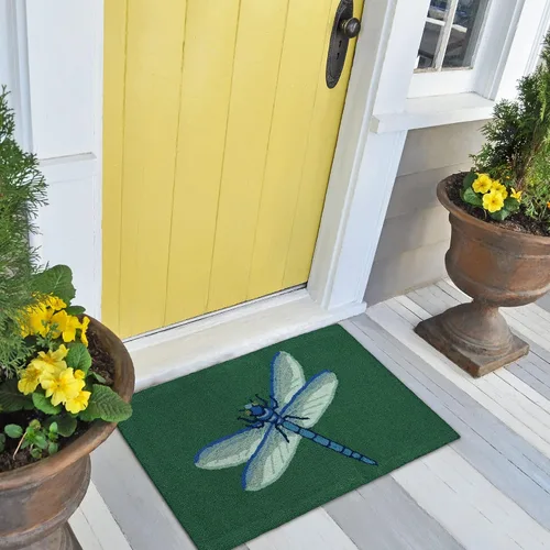 Vista 17 de Liora Manne Mum Aqua - Alfombra para interior/exterior, 3 pies, redonda