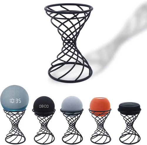 Vista 9 de Dutiplus Soporte decorativo de mesa con altavoz inteligente para Echo Dot 3ª/4ª/5ª generación, Echo 4ª/5ª generación, Echo Glow, Apple Homepod Mini