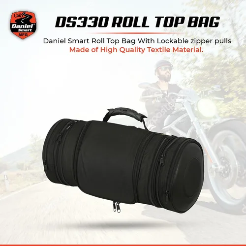 Vista 2 de Daniel Smart - Bolsa enrollable para motocicleta con múltiples bolsillos, asegura tu equipaje y cosas con facilidad, incluye cubierta de lluvia