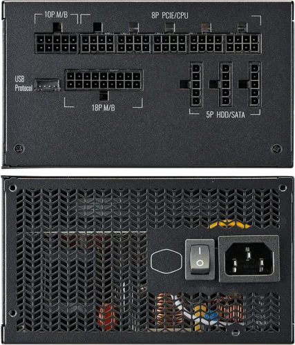 Vista 12 de Cooler Master XG650 Plus Platinum ARGB totalmente modular, 650W, panel de visualización de información incorporado, ventilador silencioso ARGB 5.315