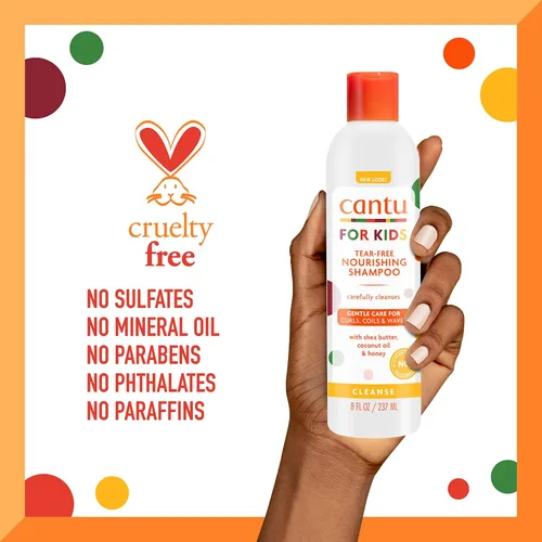 Vista 12 de Cantu Care for Kids Champú nutritivo sin lágrimas con manteca de karité, 8 onzas líquidas (paquete de 3)