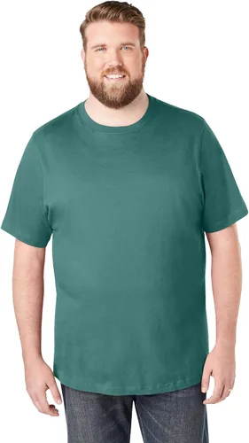 Vista 30 de KingSize Big & Tall - Camiseta ligera, sin encogimiento, con cuello redondo para hombre Gris Caliente Carbón