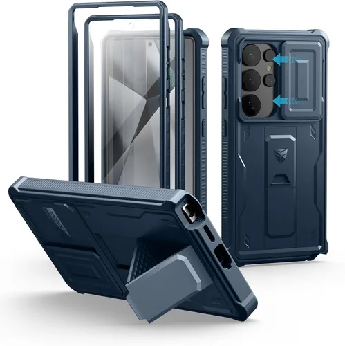 Vista 74 de Dexnor Funda para Samsung Galaxy S24 con Cubierta Deslizante Integrada para Cámara y Protector de Pantalla y Soporte, Funda Resistente a los Golpes