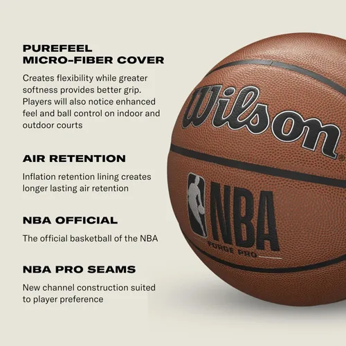 Vista 5 de Balones para baloncesto en interiores y exteriores Wilson NBA Forge Series