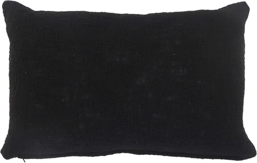 Vista 7 de Funda de almohada de algodón natural con bordes negros