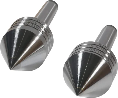 Vista 5 de Torno de madera con punta de carburo de centro vivo, vástago cónico Morse de 2MT, punta de carburo de 0.315 in con punta de 60 grados