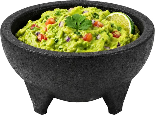 Vista 10 de Restaurantware -Cuenco para salsa de 4 onzas, 1 cuenco Molcajete de diseño de 3 patas, apto para microondas, lavavajillas, recipiente de plástico