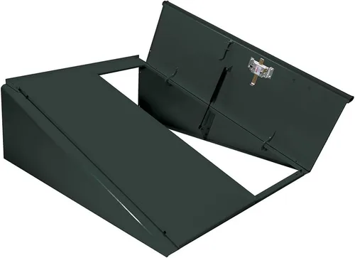 Vista 10 de BILCO Tamaño C Puerta del sótano - Acabado en polvo y kit de cerradura con llave (negro)