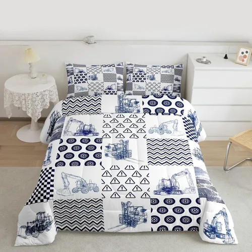 Vista 21 de Feelyou Juego de edredón de animales de la selva para todas las estaciones, juego de ropa de cama con 1 funda de almohada de microfibra de elefante