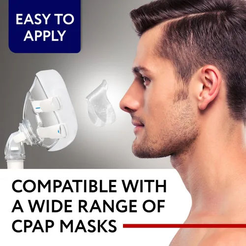 Vista 3 de Impresa 10 almohadillas nasales y forros nasales, insertos recortables personalizados y cojín de máscara, sellado seguro y almohadillas nasales CPAP