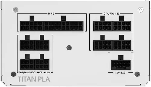 Vista 6 de Montech Titan PLA 750W Fuente de Alimentación para Gaming ATX de Gama Alta - 80 Plus Platinum y Cybenetics Platinum - Totalmente Modular - Lista