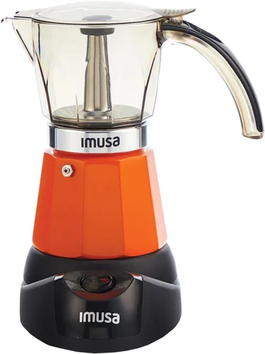 Vista 10 de Imusa - Máquina eléctrica para hacer espresso de 6 o 3 tazas, color negro, para café cubano, moka y bebidas de espresso