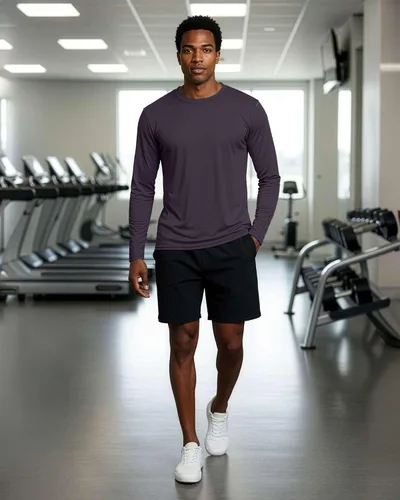 Vista 28 de Real Essentials Paquete de 4 unidades: camiseta de manga larga para hombre Dry Fit, disipa la humedad, protección solar FPU 50+ contra rayos