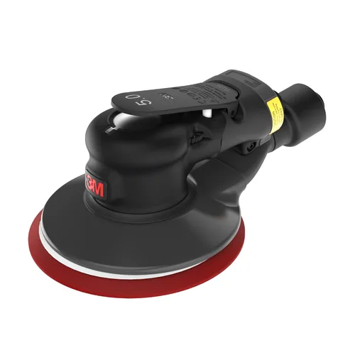 Vista 12 de 3M Xtract 88942 - Lijadora orbital aleatoria neumática de 5 pulgadas, con accesorio de vacío central, órbita de 3/16 pulgadas, ROS ergonómica