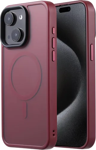 Vista 70 de Tigowos Funda magnética para iPhone 15, resistente a las caídas, sensación de piel mate, a prueba de golpes, ajuste delgado para iPhone 15, negro