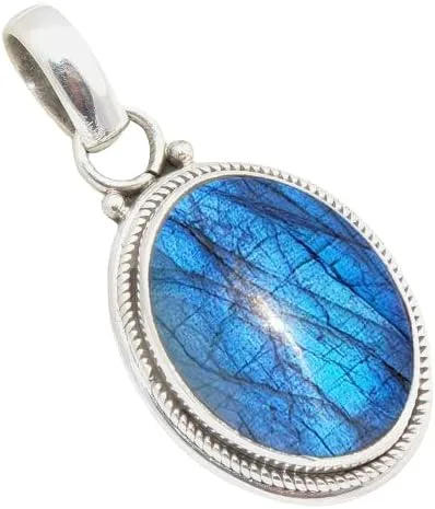 Vista 26 de Colgante de plata de ley 925 Joyería de plata hecha a mano para mujer, colgante de piedras preciosas naturales, regalo perfecto para ella