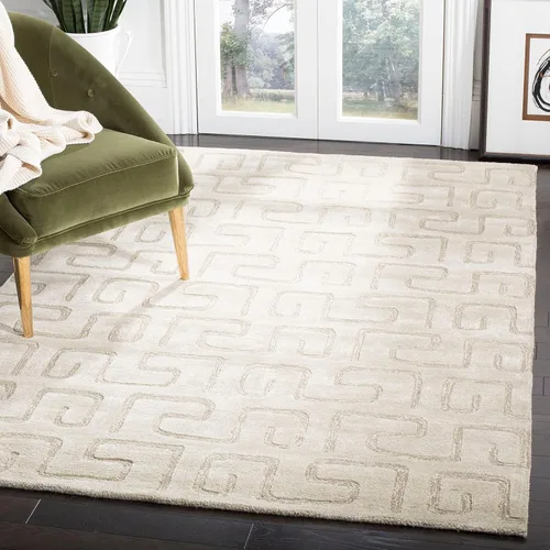 Vista 14 de SAFAVIEH Soho Collection - Alfombra decorativa de 2 x 3 pies, color verde claro, lana hecha a mano, ideal para zonas de alto tráfico en entrada