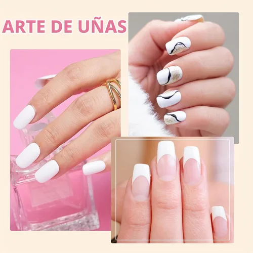 Vista 7 de Makartt Esmalte de uñas de gel blanco de 0.5 fl oz para uso en salón y Blanc 1 Pack