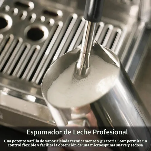 Vista 6 de URintells Cuising Máquina de café expreso con molinillo, cafetera todo en uno con control de temperatura PID y bomba italiana ULKA de 15 bares