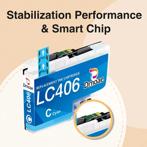 Vista 4 de LC406 Ink Cartridges Replacement for Brother LC406 Ink Cartridges,4 Pack