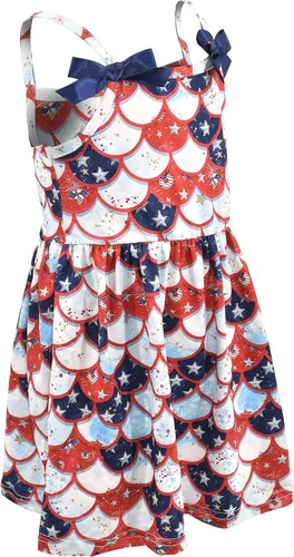 Vista 5 de Unique Baby Vestido de tirantes escalados para niñas