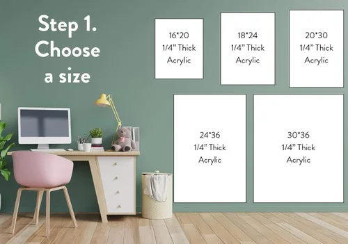 Vista 5 de Calendario acrílico personalizado para pared, se envía al día siguiente, hecho en Estados Unidos, planificador transparente de borrado en seco