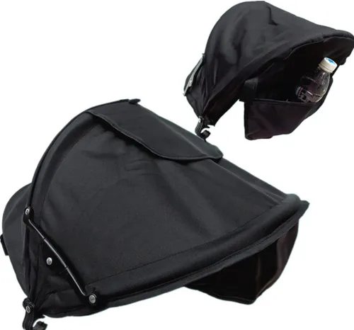 Vista 7 de Toldo de verano para cochecitos de bebé, parasol UPF50+ para cochecito de bebé, protección UV, visera solar para niños pequeños, persianas opacas