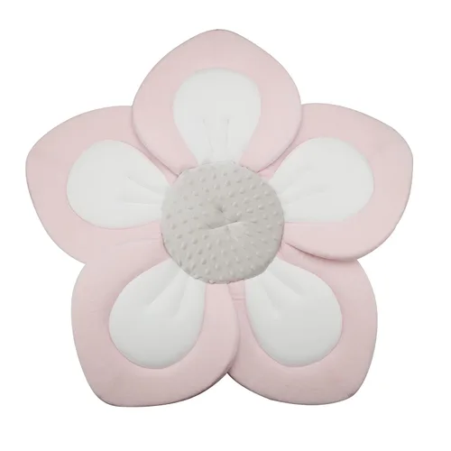 Vista 8 de PandaEar Almohadilla de baño para bebé recién nacido Flor suave 5 pétalos para fregadero, bañera, regalo esencial de ducha (gris)