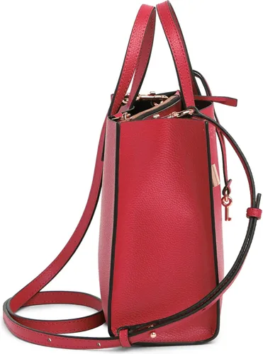 Vista 3 de Marc Jacobs Bolso de cuero Mini Grind, Rojo Savvy