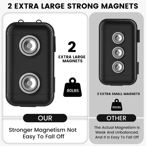 Vista 5 de Magnetic Key Holder Under Car, Hide A Key Outdoor/Under Car, Waterproof Magnetic Key Hider Outdoor