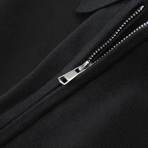 Vista 5 de RQP Camisas polo con cremallera para hombre, camisas casuales de punto de manga corta/larga, camisas de golf elásticas ajustadas, suéter suave