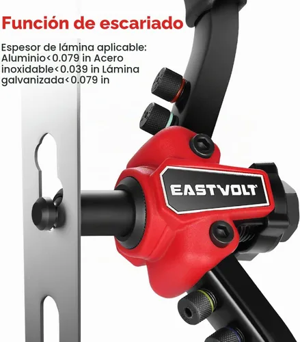 Vista 7 de Eastvolt Herramienta de tuerca de remache, remache de mano 3 en 1, pistola de remache, herramienta de tuerca de remache 3 en 1, incluye 60 tuercas
